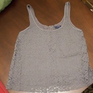 NWT Gray Lace Tank